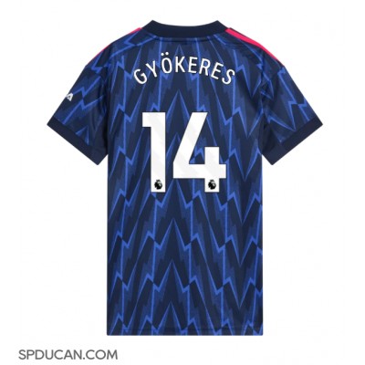 Zenski Nogometni Dres Arsenal Viktor Gyokeres #14 Gostujuci 2025-26 Kratak Rukav Zenski Nogometni Dres Arsenal Viktor Gyokeres #14 Gostujuci 2025-26 Kratak Rukav